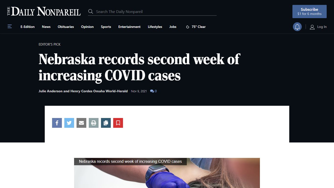 Nebraska records second week of increasing COVID cases ...